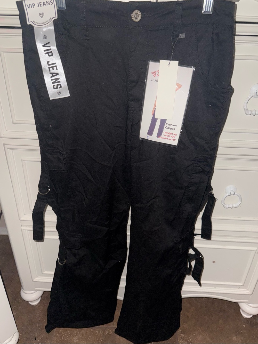 VIP Black Women’s Cargo Pants with Utility Straps
